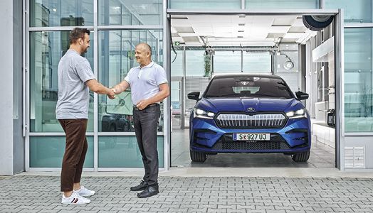 Skoda Elektroautos in der Werkstatt